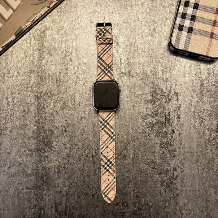 Burberry バーバリーブランド Apple Watch 12 11 Ultra3  9 10 ultra2 バンド 華奢革 交換バンドハイブランドアップルウォッチs12 11 10 9 8/se2/se3革ベルト 耐久性ブランドiwatch 12 11 7 8 9 10バンド 丈夫ブランド apple watch ultra3 ultra 2 49mmシリコンバンド 痛くない