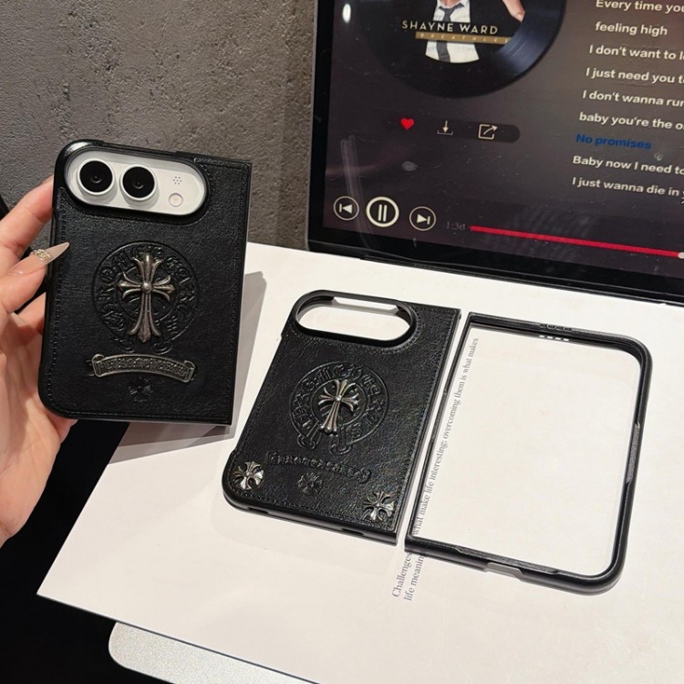 クロムハーツ Chrome HeartsハイエンドiPhone Duo 折りたたみスマホケースギャラクシーz fold 8 ultra 7 6 5 4 3ブランド携帯ケースファッションgalaxy z flip8 7 6 5/z flip4/z flip3ケー スブランド 高級感 アップルDuo 折りたたみブランドケース