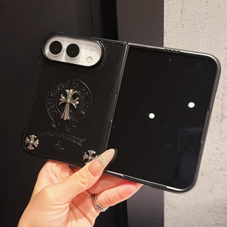クロムハーツ Chrome HeartsハイエンドiPhone Duo 折りたたみスマホケースギャラクシーz fold 8 ultra 7 6 5 4 3ブランド携帯ケースファッションgalaxy z flip8 7 6 5/z flip4/z flip3ケー スブランド 高級感 アップルDuo 折りたたみブランドケース