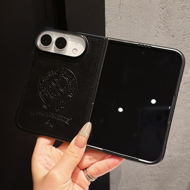 クロムハーツ Chrome HeartsハイエンドiPhone Duo 折りたたみスマホケースギャラクシーz fold 8 ultra 7 6 5 4 3ブランド携帯ケースファッションgalaxy z flip8 7 6 5/z flip4/z flip3ケー スブランド 高級感 アップルDuo 折りたたみブランドケース