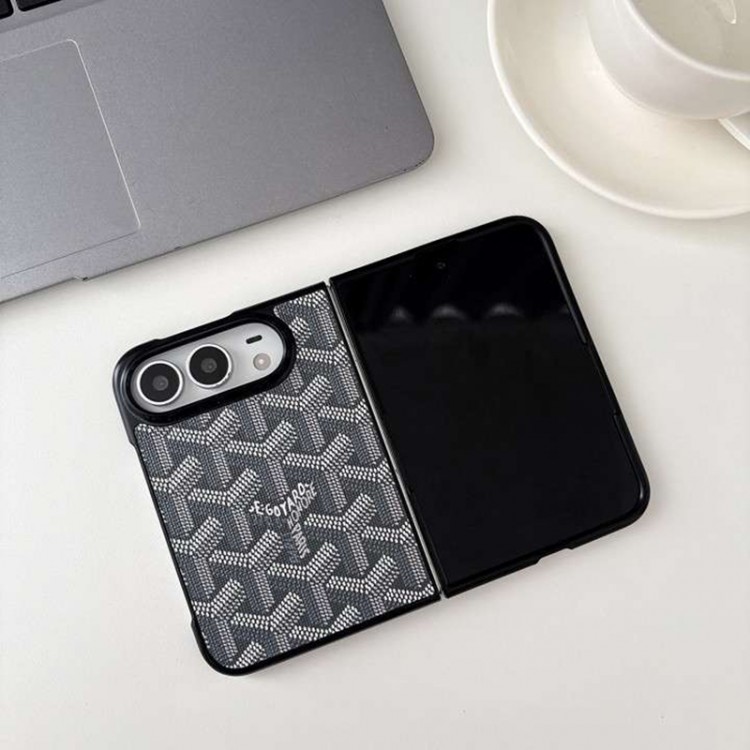 Goyard ゴヤールgalaxy z flip8 7 6 5 4 3 z fold5 6 7 8 ultraハイブランドケースハイエンドアイフォン Duo 折りたたみスマホケースファッション iPhone Duo 折りたたみケースブランド折りたたみ型ギャラクシーz flip 8 7 6 5/z flip4/z fold5 6 7 8 ultraケースメンズ