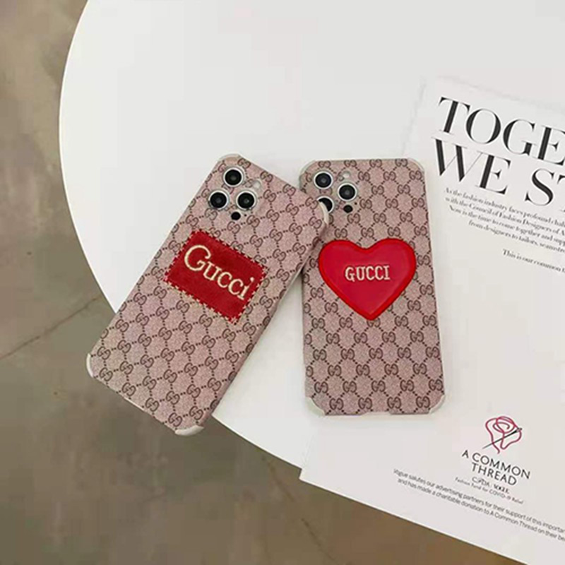 グッチ 刺繡ロゴ iphone13Pro maxケース