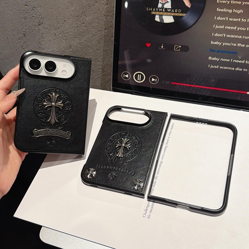クロムハーツiPhone Duo 折りたたみブランド携帯ケース