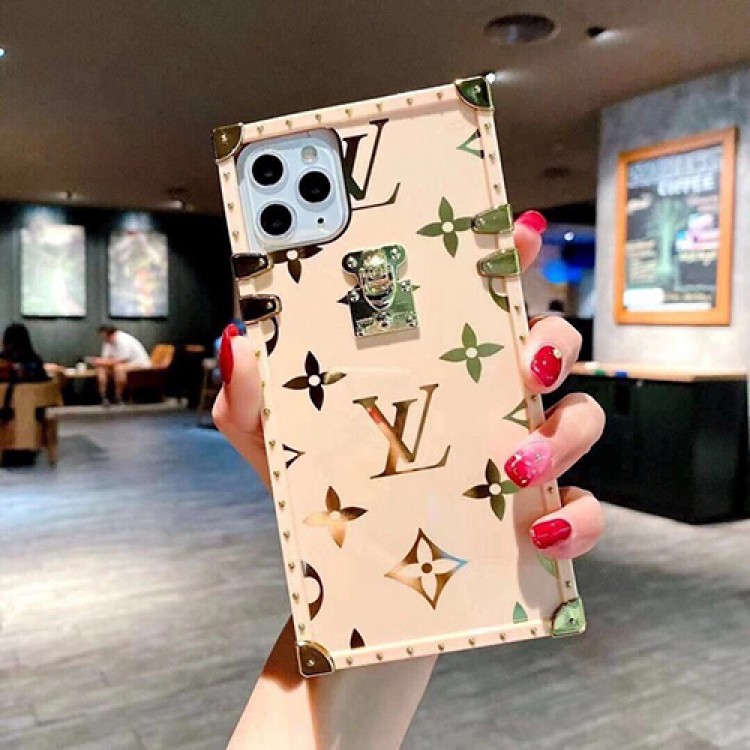 Louis Vuitton ルイヴィトン トランク型 iphone13mini/13pro maxケース ファッションシュー iPhone12/12pro maxソフトケース 柔らかい 緑の色 爽やか iPhone11/11pro maxカバー 人気