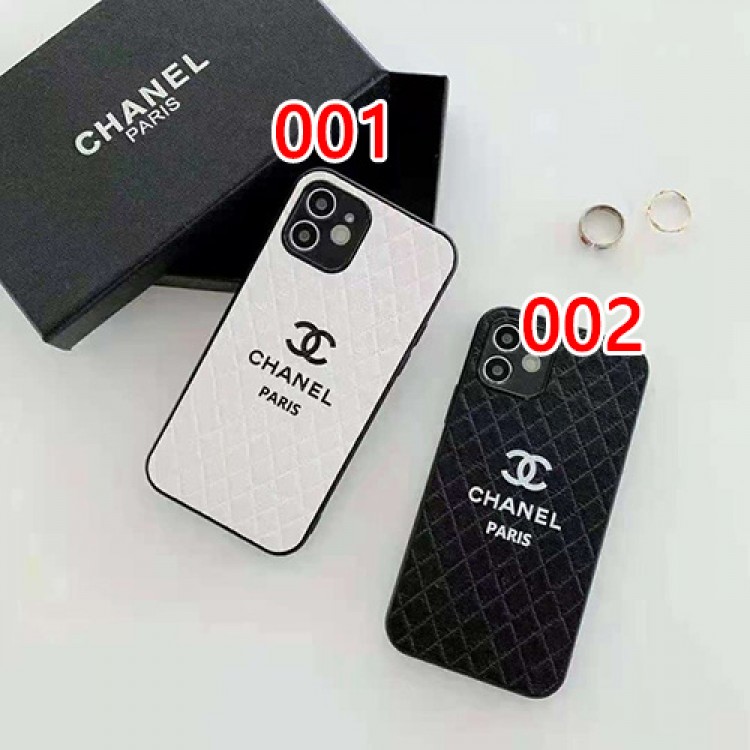 シンプルスタイル Chanel シャネル iphone13mini/13pro maxケース 黒白 プリントロゴ iPhone12/12pro maxレザーケース レディース 上品 高級 iphone11/11pro maxカバー 人気 名人愛用