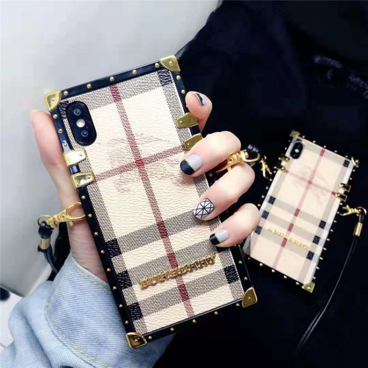 iphone 12/12 mini/12 pro/12 pro max burberry iPhone 11/11pro/xr/xs max/xsケース バーバリー iphone x/8/7スマホケース ブランド Iphone6/6s Plus Iphone6/6sカバー ジャケット 箱デザイン ストラップ付き