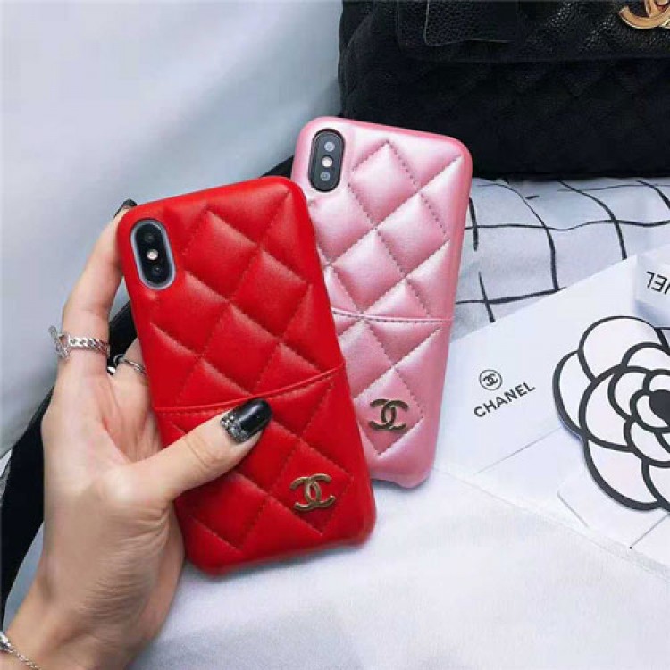 chanel iPhone 11/11pro/xr/xs max/xsケース シャネル iphone x/8/7スマホケース ブランドIphone6/6sカバー ジャケット 菱形紋 カード入れ