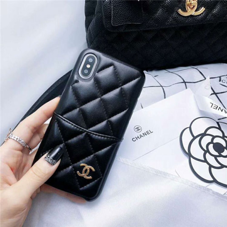 chanel iPhone 11/11pro/xr/xs max/xsケース シャネル iphone x/8/7スマホケース ブランドIphone6/6sカバー ジャケット 菱形紋 カード入れ