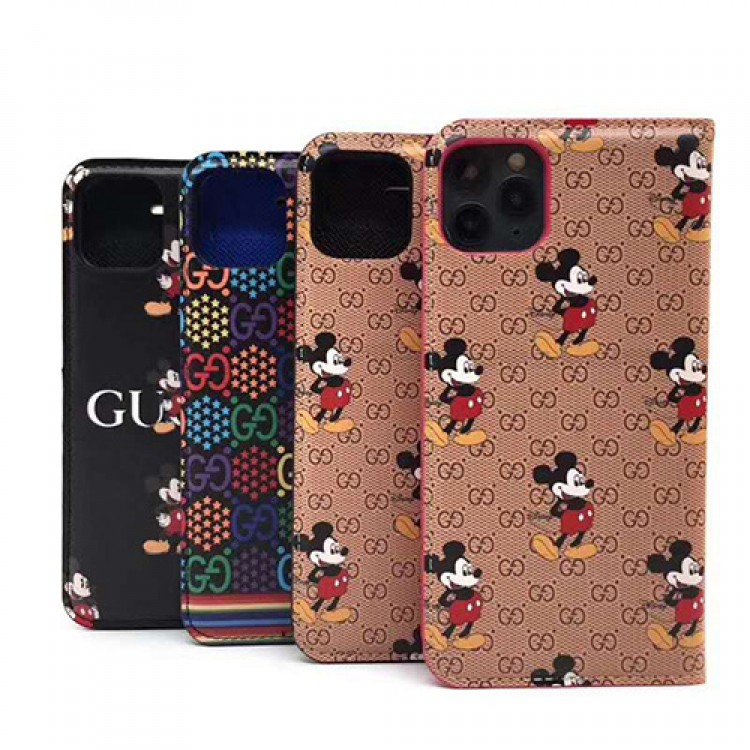 GUCCI/グッチ disney 女性向け iphone 11/xr/xs max/se2ケース 手帳型 ビジネス ストラップ付きジャケット型 2020 iphone12ケース 高級 人気アイフォン12カバー レディース バッグ型 ブランド