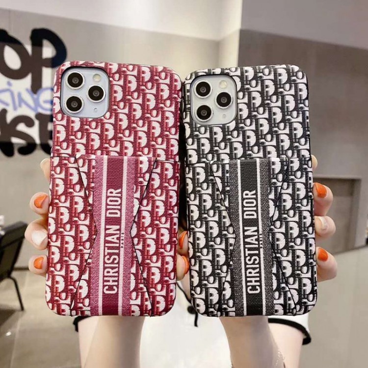 Dior ディオールIphone xr/12/12 pro maxケース ビジネス ストラップ付きアイフォンiphonex/8/7 plusケース ファッション経典 メンズレディース アイフォンiphone xs/11/8 plusケース おまけつき