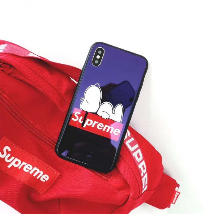 supreme snoopyコラボxperia 1/10iii galaxy s21/s21+ ultraケースガラス鏡面ブランドカバーiphone12/13/11 pro maxケース激安コピーハイブランドチェーンつき