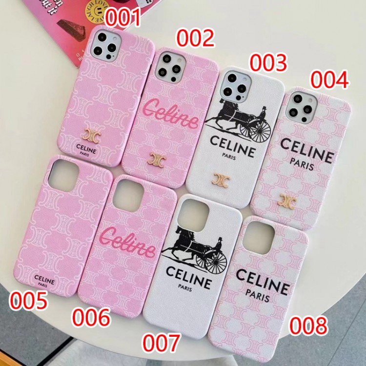 ブランド Celine セリーヌ iPhone13mini/13pro/13pro maxケース かわいい ピンク 黒 女子好き アイフォン12pro/12pro max携帯カバー シンプル 耐衝撃 iphone11/11 proフルーカバー ジャケット型