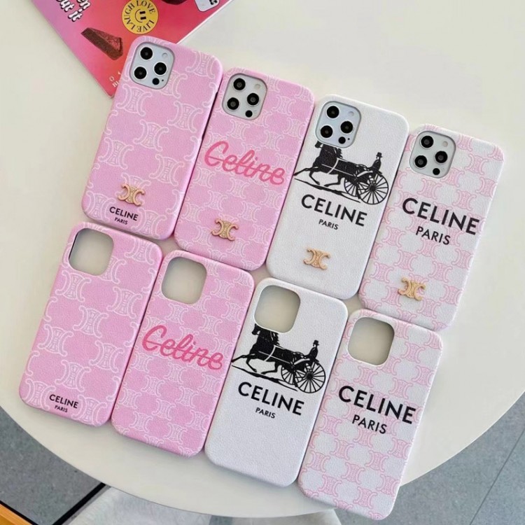 ブランド Celine セリーヌ iPhone13mini/13pro/13pro maxケース かわいい ピンク 黒 女子好き アイフォン12pro/12pro max携帯カバー シンプル 耐衝撃 iphone11/11 proフルーカバー ジャケット型