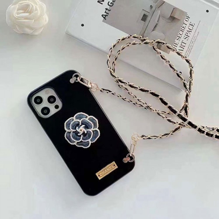 CHANEL シャネル iphone13mini/13pro/13pro maxペアケース 真珠付き ブランド 女性向け iPhone12/12pro maxフルーカバー 流行り 人気 レディース アイフォン12/11proレザーケース 送料無料