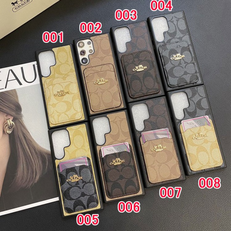 Coach コーチブランドgalaxy s23/s24 ultraスマホケースブランドギャラクシーs23ultra/s22 s24 iphone14 15 16 pro max plusケースファッションブランドgalaxy s23/s24ultra アイホン13 14 15カバーギャラクシーs23 s24 ultraブランドケース男性愛用