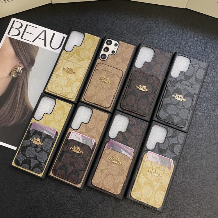 Coach コーチブランドgalaxy s23/s24 ultraスマホケースブランドギャラクシーs23ultra/s22 s24 iphone14 15 16 pro max plusケースファッションブランドgalaxy s23/s24ultra アイホン13 14 15カバーギャラクシーs23 s24 ultraブランドケース男性愛用