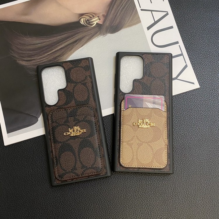 Coach コーチブランドgalaxy s23/s24 ultraスマホケースブランドギャラクシーs23ultra/s22 s24 iphone14 15 ケースファッションブランドgalaxy s23/s24ultra アイホン13 14 15カバーギャラクシーs23 s24 ultraブランドケース男性愛用