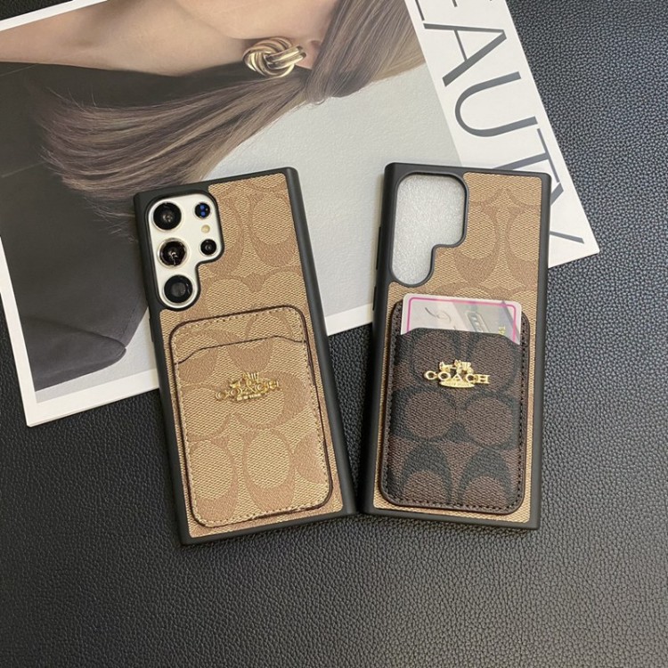 Coach コーチブランドgalaxy s23/s24 ultraスマホケースブランドギャラクシーs23ultra/s22 s24 iphone14 15 16 pro max plusケースファッションブランドgalaxy s23/s24ultra アイホン13 14 15カバーギャラクシーs23 s24 ultraブランドケース男性愛用