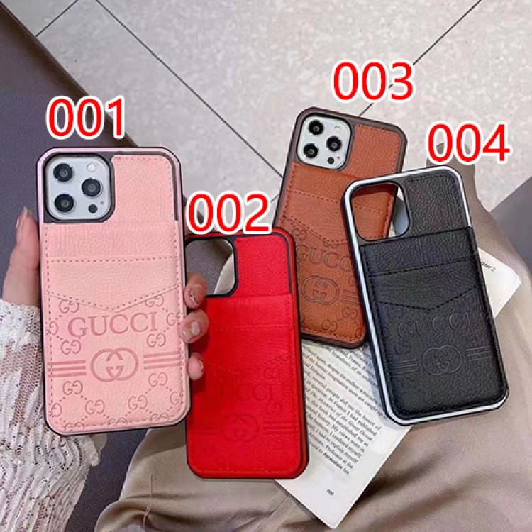 本革 グッチ iphone13Pro max/13Proカードケース スマホケース スマホカバー Gucci ブランド IPHONE13mini/13携帯ケース ファッション おしゃれ アイフォン12Pro max/12Proカバー 耐衝撃 iphone11ケースカバー