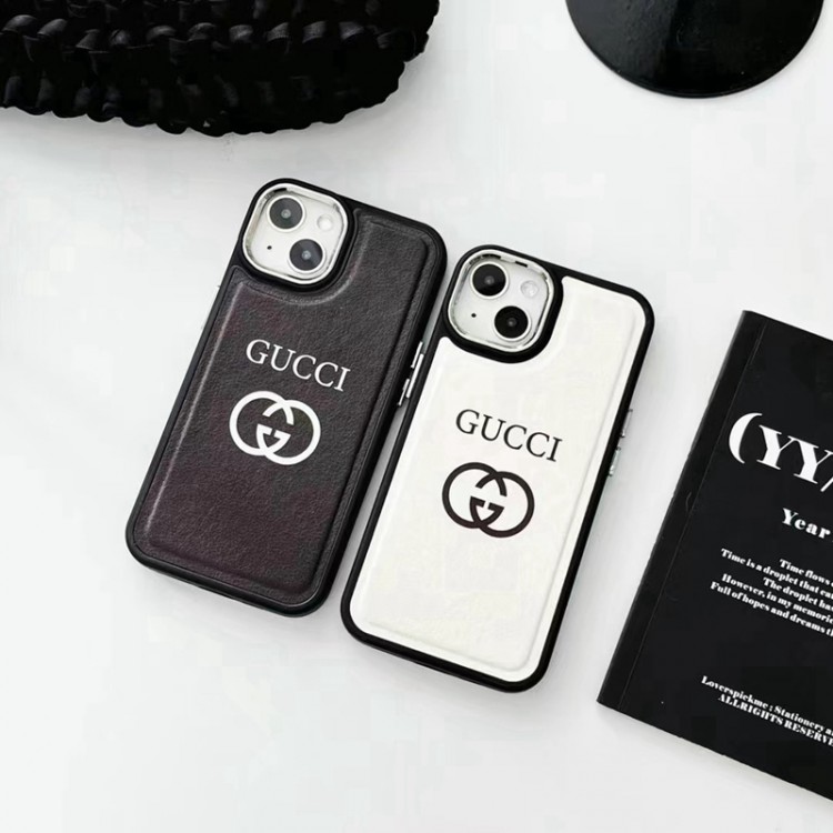 シンプル 黒白 革製 グッチ iphone14pro/14保護ケース Gucci IPHONE13pro max/13スマホカバーフルーカバー ブランド アイフォン12/12プロ携帯カバー ビジネス風 メンズ向け 人気 カッコイイ