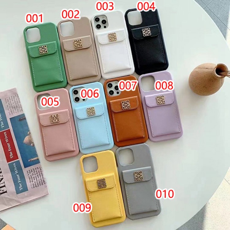 高品質 革製 LOEWE/ロエベ iPhone13miniレザーケース iphone13proフルーカバー 純正 10色 上品 綺麗 アイフォン12/12pro maxスマホケース 女性レディース向け カードポケット スタンド機能
