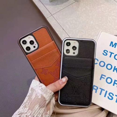カード収納ルイヴィトンiPhone14Max 14Pro革製ケースブランド男女兼用