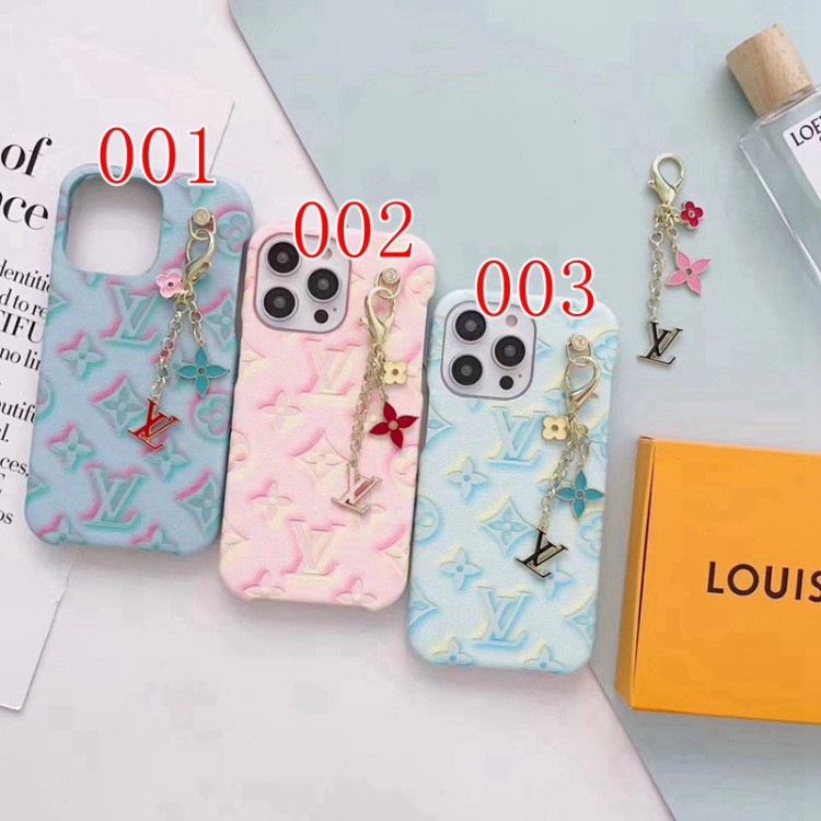 Louis Vuitton iphone14ブランドケース 飾り付き きれい 女性 人気 ルイヴィトン iphone14Pro max携帯カバー かわいい チェーン付き アイフォン13Pro max/13Pro/13スマホケース 彼女 プレゼント