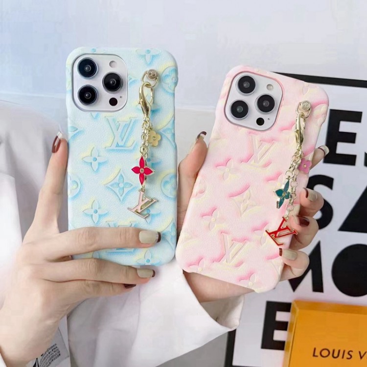 Louis Vuitton iphone14ブランドケース 飾り付き きれい 女性 人気 ルイヴィトン iphone14Pro max携帯カバー かわいい チェーン付き アイフォン13Pro max/13Pro/13スマホケース 彼女 プレゼント