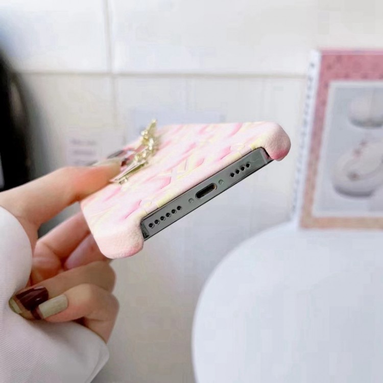 Louis Vuitton iphone14ブランドケース 飾り付き きれい 女性 人気 ルイヴィトン iphone14Pro max携帯カバー かわいい チェーン付き アイフォン13Pro max/13Pro/13スマホケース 彼女 プレゼント