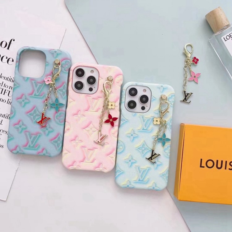 Louis Vuitton iphone14ブランドケース 飾り付き きれい 女性 人気 ルイヴィトン iphone14Pro max携帯カバー かわいい チェーン付き アイフォン13Pro max/13Pro/13スマホケース 彼女 プレゼント