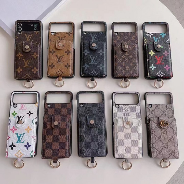 グッチ LV レザーケース iphone 15/14/13 高級感 galaxy flip 5 4 3高品質 男女兼用 携帯カバーiphone15 plus/14 pro max/13Pro Max バッグ型 小物入れ iphone12 pro max/13Pro/12 ケース ショルダー