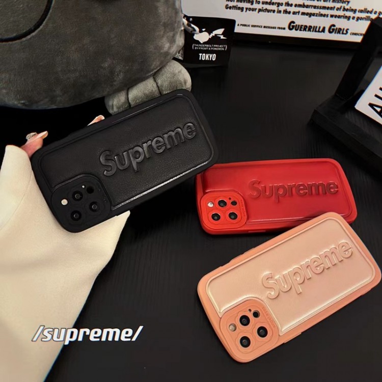 7色 supreme iphone14/14plus保護ケース 男女兼用 人気 シュプリーム iPhone13/13pro maxスマホケース ブランド 色豊か カップル向け ペアケース アイフォン12/12プロフルーカバー レザー 人気