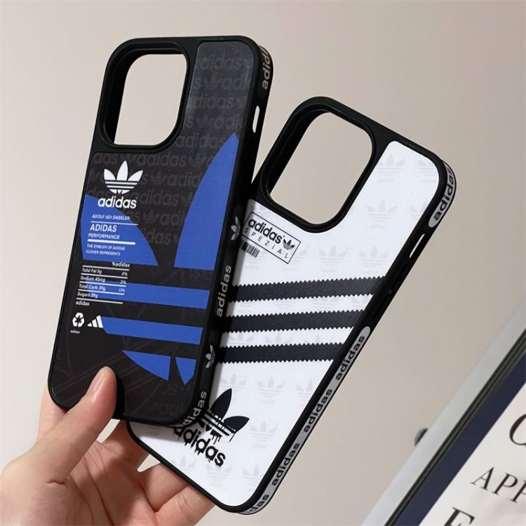 Adidas アディダスハイブランドアイフォン16 15プロ/14/13スマホケースかわいいアイフォン16/15プロ/14/13カバーiphone16/15/14ブランドケースメンズレディース