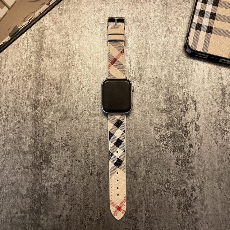 Burberry バーバリーブランド Apple Watch 12 11 Ultra3  9 10 ultra2 バンド 華奢革 交換バンドハイブランドアップルウォッチs12 11 10 9 8/se2/se3革ベルト 耐久性ブランドiwatch 12 11 7 8 9 10バンド 丈夫ブランド apple watch ultra3 ultra 2 49mmシリコンバンド 痛くない
