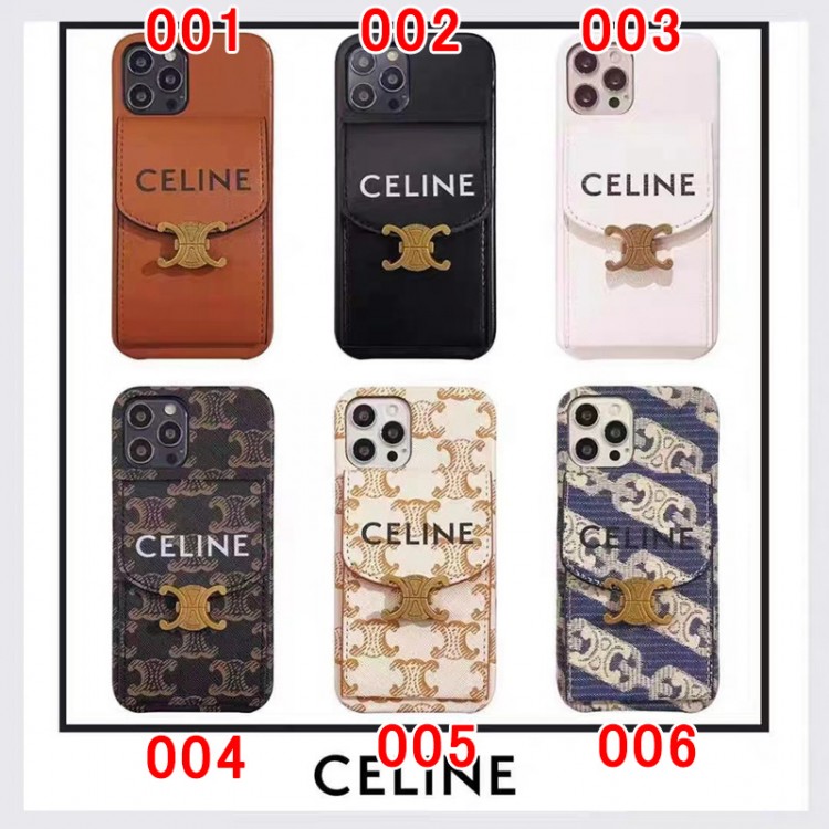 セリーヌ galaxy s23/s23Ultraケース フルーカバー カード収納 celine iphone14/14pro max携帯ケース おしゃれ 金属ロゴ 男女兼用 galaxy s22/s22+ケースカバー アイフォン13/13pro maxスマホカバー 高級感