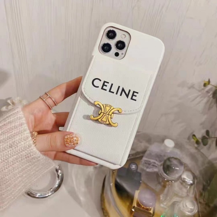 セリーヌ galaxy s23/s23Ultraケース フルーカバー カード収納 celine iphone14/14pro max携帯ケース おしゃれ 金属ロゴ 男女兼用 galaxy s22/s22+ケースカバー アイフォン13/13pro maxスマホカバー 高級感