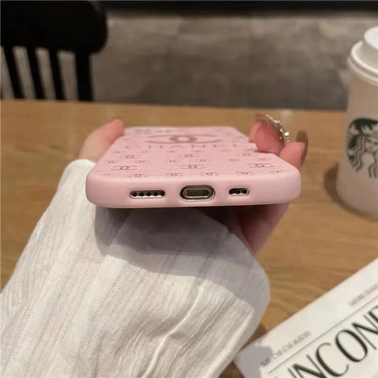 羊革製 高品質 シャネル ブランド iphone13/13pro max/13miniスマホケース 女性向け ピンク 優雅 アイフォンiphone12mini/12pro/12pro max携帯カバー ファッション アイフォン11ケース 人気 レディース愛用