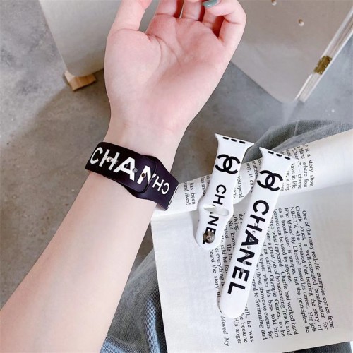 Chanel シャネルブランド Apple Watch 9 10 ultra バンド 華奢革 交換バンド アップルウォッチ ultra 49mmブランドベスト男性向けアップルウオッチ se2/7 8 9 10スポーツベルト 上質ブランド apple watch ultra 2 49mmシリコンバンド 痛くない