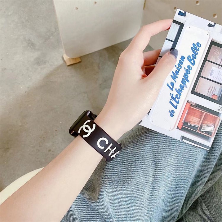 Chanel シャネルブランド Apple Watch 9 10 ultra バンド 華奢革 交換バンド アップルウォッチ ultra 49mmブランドベスト男性向けアップルウオッチ se2/7 8 9 10スポーツベルト 上質ブランド apple watch ultra 2 49mmシリコンバンド 痛くない