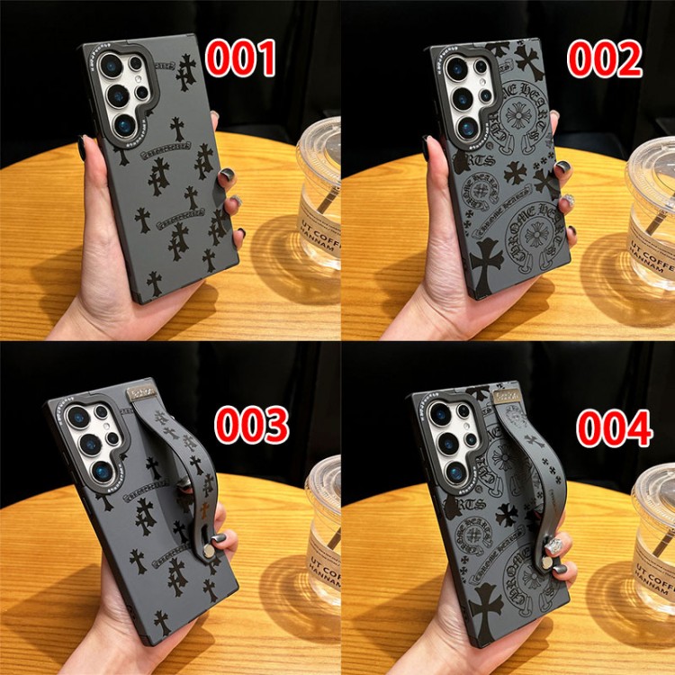 クロムハーツ Chrome Heartsブランドgalaxy s23/s24 ultra/s25+スマホケースギャラクシーs23ultra s24 plus S25 ultra plus保護カバー高品質ギャラクシーs23 s24 ultra S25plusブランドケース男性愛用galaxy s23/s24/s25ブランドケース女性向け