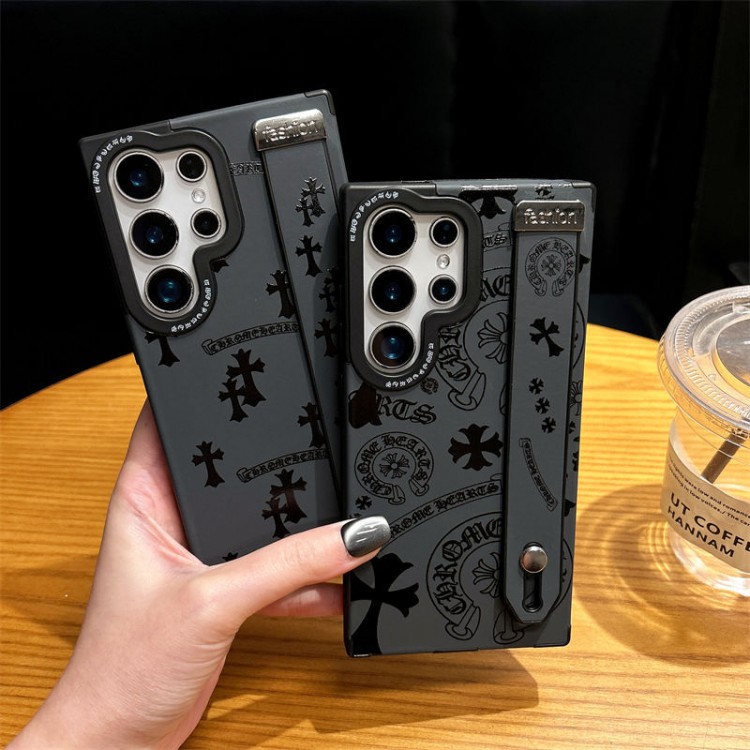 クロムハーツ Chrome Heartsブランドgalaxy s23/s24 ultra/s25+スマホケースギャラクシーs23ultra s24 plus S25 ultra plus保護カバー高品質ギャラクシーs23 s24 ultra S25plusブランドケース男性愛用galaxy s23/s24/s25ブランドケース女性向け