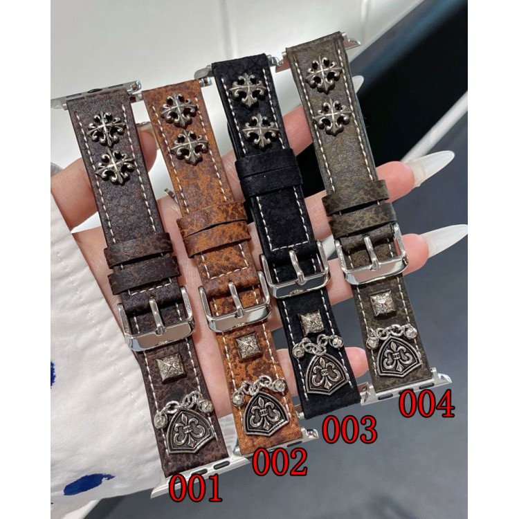 クロムハーツ Chrome Hearts アップルウォッチ ultra 49mmブランドベルト高級感 Apple Watch 11 se3 10 9 8 7 se2/6/5/4/3/2/1ベルト 軽量 フィット 通気性ハイブランドアップルウォッチ11 10 9 8/se2/se3革ベルト 耐久性Apple Watch 11 9 10 ultra/8/7/6ブランドベルト 流行り