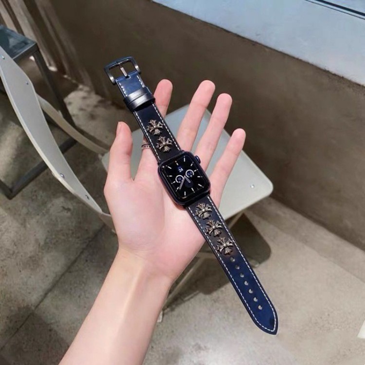 クロムハーツ Chrome Heartsブランド Apple Watch 11 Ultra3  9 10 ultra バンド 華奢革 交換バンド男性向けアップルウオッチ se3/se2/7 8 9 10 11スポーツベルト 上質ブランドiwatch 11 7 8 9 10バンド 丈夫ブランド apple watch ultra3 ultra 2 49mmシリコンバンド 痛くない