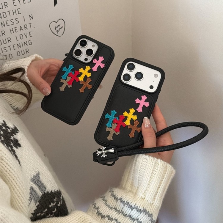クロムハーツ Chrome Hearts iphone17 /Air/16/15/14/13 Pro Maxケースブランドコピーレディース向けiphone 17pro max/ air /16/15/14/13Proケースハイエンドiphone16/15 17Pro Max/14plusカバー