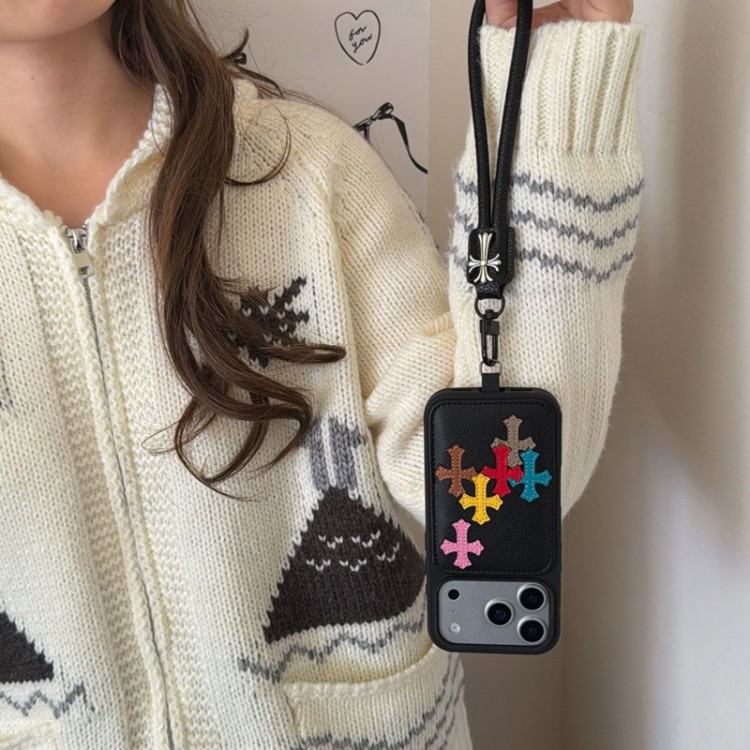 クロムハーツ Chrome Hearts iphone17 /Air/16/15/14/13 Pro Maxケースブランドコピーレディース向けiphone 17pro max/ air /16/15/14/13Proケースハイエンドiphone16/15 17Pro Max/14plusカバー