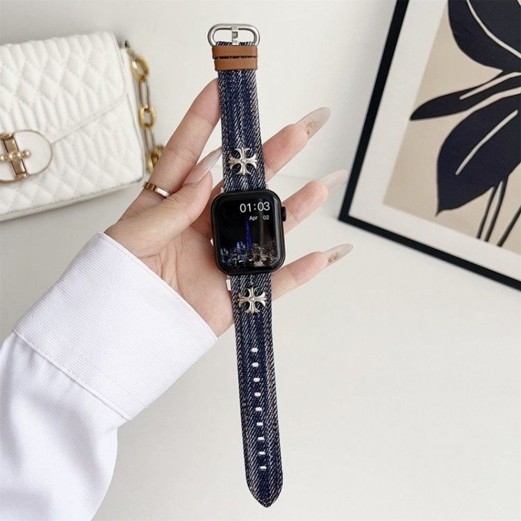 クロムハーツ Chrome Heartsブランド Apple Watch 11 Ultra3  9 10 ultra バンド 華奢革 交換バンド アップルウォッチ ultra 49mmブランドベルト男性向けアップルウオッチ se3/se2/7 8 9 10 11スポーツベルト 上質ブランドiwatch 11 7 8 9 10バンド 丈夫