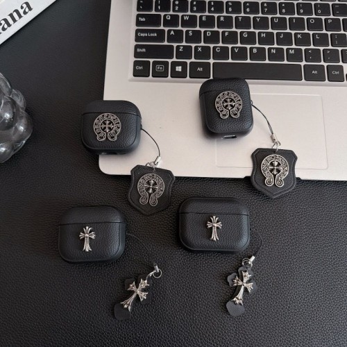 クロムハーツ Chrome Heartsブランド Air Pods1/2/3/4/Pro 2保護ケースエアーポッズ4/3/プロ2カバー 高品質保護 エアーポッズ4 3 Air pods1/2/3/pro2ケースレディース Airpods 4 3 pro2ケース ブランド