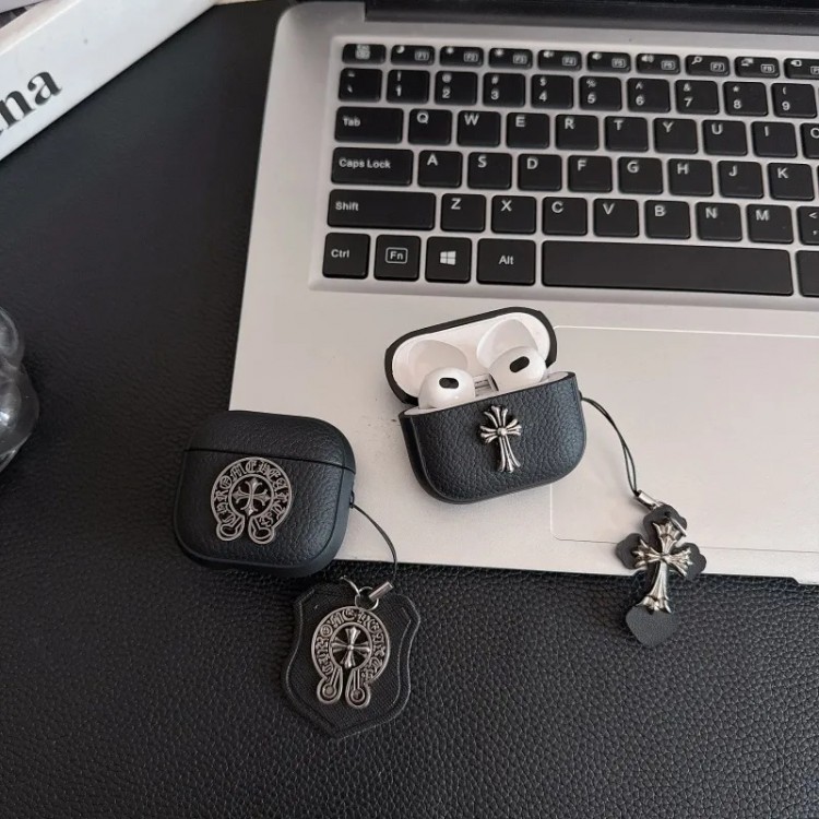 クロムハーツ Chrome Heartsブランド Air Pods1/2/3/4/Pro 2保護ケースエアーポッズ4/3/プロ2カバー 高品質保護 エアーポッズ4 3 Air pods1/2/3/pro2ケースレディース Airpods 4 3 pro2ケース ブランド