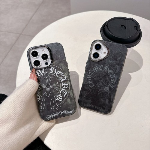 クロムハーツ Chrome Heartsハイブランドアイフォン17 プロマックス 16e 15プロ/14/13スマホケースレディース向けiphone 17pro max/ air /16/15/14/13Proケースiphone Air/17/16e/15/14ブランドケースメンズレディース