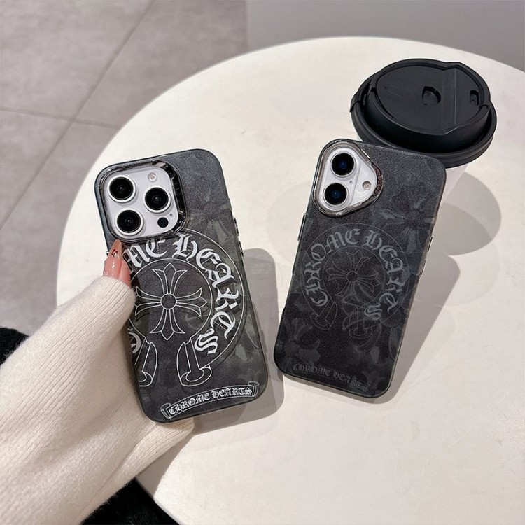 クロムハーツ Chrome Heartsハイブランドアイフォン17 プロマックス 16e 15プロ/14/13スマホケースレディース向けiphone 17pro max/ air /16/15/14/13Proケースiphone Air/17/16e/15/14ブランドケースメンズレディース